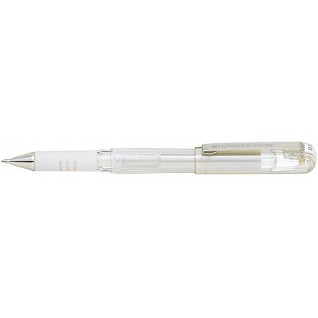 PENNA PENTEL HYBRID GRIP METAL GEL BIANC