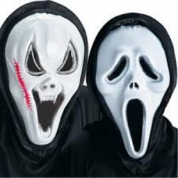 MASCHERA FANTASMA IN PLASTICA CON CAPPUC