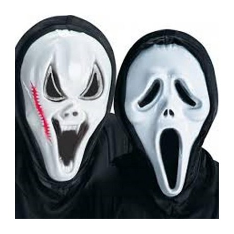 MASCHERA FANTASMA IN PLASTICA CON CAPPUC