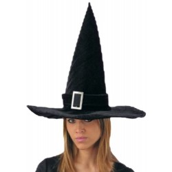 CAPPELLO STREGA IN VELLUTO NERO CON FIBB