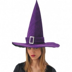 CAPPELLO STREGA IN VELLUTO VIOLA CON FIB