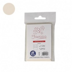 BIGLIETTI+BUSTE 10/10 7X11 AVORIO BLISTE