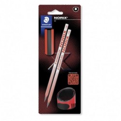 SET 2 MATITE NORIX HB+ 1 TEMPERINO+GOMMA
