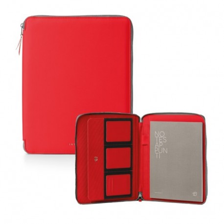 PORTABLOCCO DOX CON ZIP IN ECOP. ROSSO