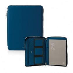 PORTABLOCCO DOX CON ZIP IN ECOP. BLU  -