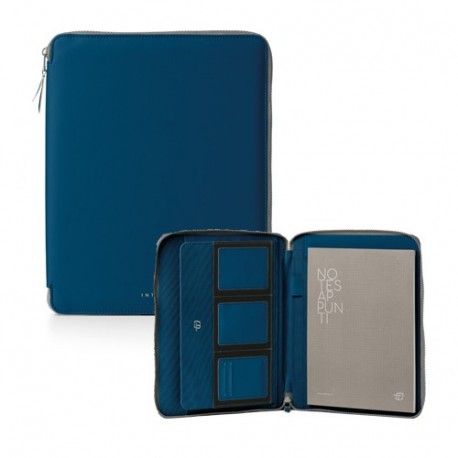 PORTABLOCCO DOX CON ZIP IN ECOP. BLU  -
