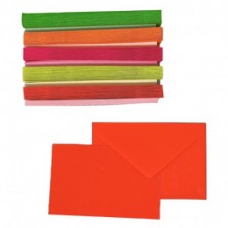 BIGLIETTI+BUSTE 100/100 9X14 F9 ASS.FLUO