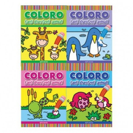 COLORO DIVERTENTI ANIMALI2 4 TIT.  -