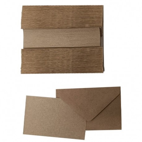 BIGLIETTI+BUSTE 100/100 7X11 F9 AVANA