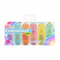 MINI EVIDENZIATORI PASTEL SET6 PZ.