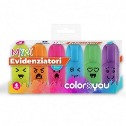 MINI EVIDENZIATORI FLUO SET6 PZ. (MV.12A