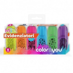 MINI EVIDENZIATORI FLUO SET6 PZ. -