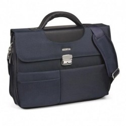 BORSA TESSUTO DOPPIO SCOMPARTO BLU -