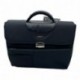 BORSA TESSUTO DOPPIO SCOMPARTO NERO -
