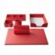 SERVIZIO  DA SCRIVANIA BOX 6PZ. ROSSO  -