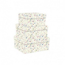 SET 3 SCATOLE RAINBOW DOTS FOR.MEDIO