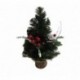 ALBERO NATALE H.30CM. B.JUTA C/BACCHE RO
