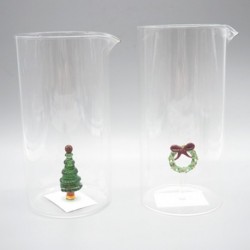 CARAFFA VETRO H22X10,5CM DEC. INT - 1591