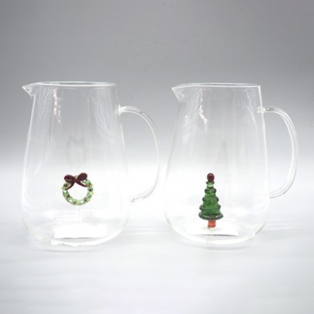 CARAFFA VETRO H22X10,5CM DEC. INT - 1485