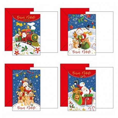 BIGLIETTO BABBO NATALE CON RUDOLPH