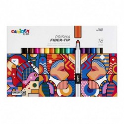 PENNARELLI  PLUS PRISMA FIBER-TIP 18PZ.