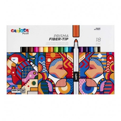 PENNARELLI  PLUS PRISMA FIBER-TIP 18PZ.