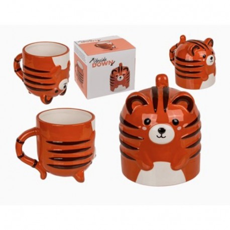 TAZZA, TIGRE, AL CONTRARIO,12X14 CM