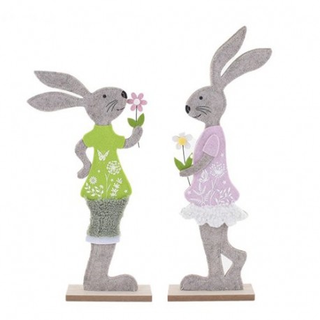 CONIGLIO DI FELTRO 14XH33-39CM  - DS