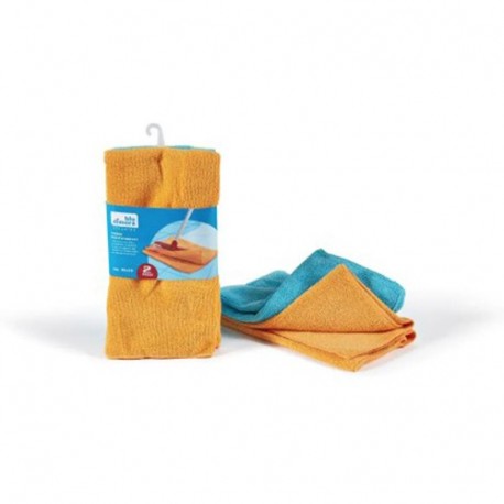 SET 2 PANNI MICROFIBRA PAVIMENTO "BLUFIB SET 2 PANNI MICROFIBRA PAVIMENTO "BLUFIB