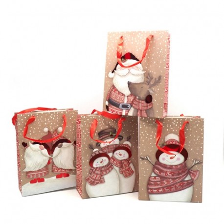 BORSA CARTA MEDIA H.32X26X10CM.NATALE  -