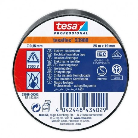 NASTRO TESA ISOLANTE 25X19 NERO - 53988-