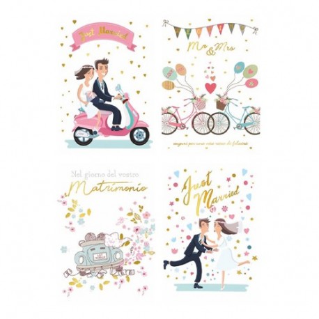 BIGLIETTO MATRIMONIO 11,5X17CM  - 81324
