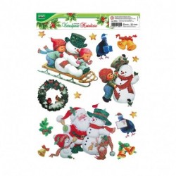 VETROFANIE NATALE COLORATE - 81704
