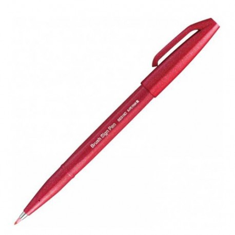 PENNARELLO BRUSH SING PEN PENTEL ROSSO