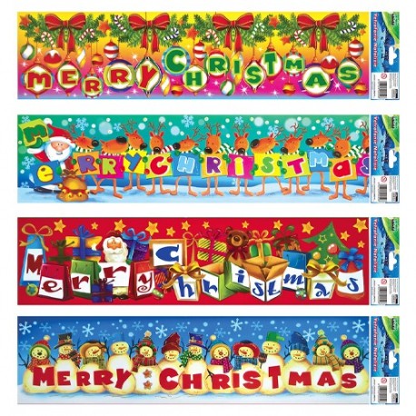 VETROFANIE NATALE ORIZ.COLOR. - 80832