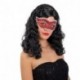 MASCHERA IN PLASTICA CON GLITTER ROSSI E