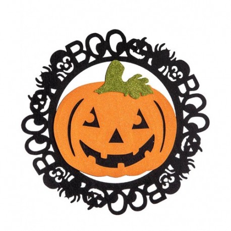 DECORAZIONE ZUCCA IN FELTRO  D'APPENDERE