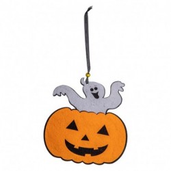 DECORAZIONE ZUCCA CON FANTASMA IN FELTRO