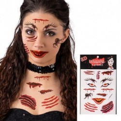 CARTELLA TATUAGGI VISO RAGNI E FERITE  -