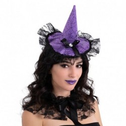 CAPPELLINO  IN RASO VIOLA CON FIOCCO E P