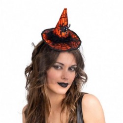 CAPPELLINO STREGA ARANCIONE CON RAGNO, C