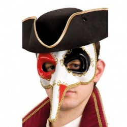 MASCHERA VENEZIANA IN PLASTICA CON NASO