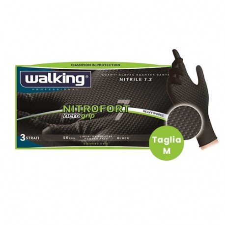 GUANTI NITROFORT BLACK MIS.M CONF. 100PZ