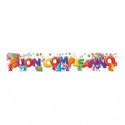 FESTONE BUON COMPLEANNO MOSTRI