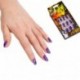 UNGHIE ADESIVE VIOLA CON RAGNATELE  -