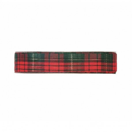 NASTRO SCOZZESE MM25X45MT ROSSO/VERDE