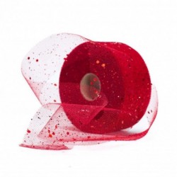 NASTRO BRILLIANT TULLE MM40X50MT RED  -