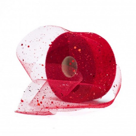 NASTRO BRILLIANT TULLE MM40X50MT RED  -