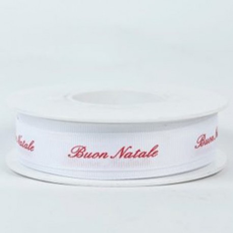 NASTRO GROS GRAIN NATALE MM15X20MT WHITE NASTRO GROS GRAIN NATALE MM15X20MT WHITE