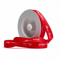 NASTRO GROS GRAIN NATALE MM15X20MT RED